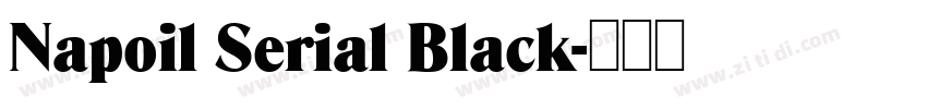 Napoil Serial Black字体转换